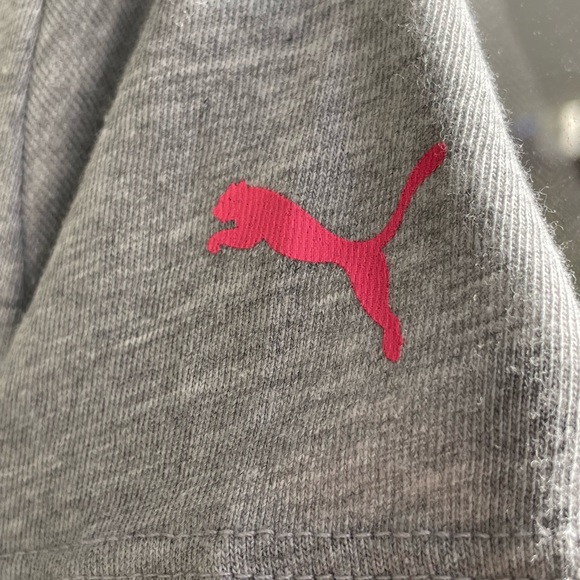 Puma szS Ladies Grey T-Shirt with Silver & Pink Logo on front - Picture 5 of 10